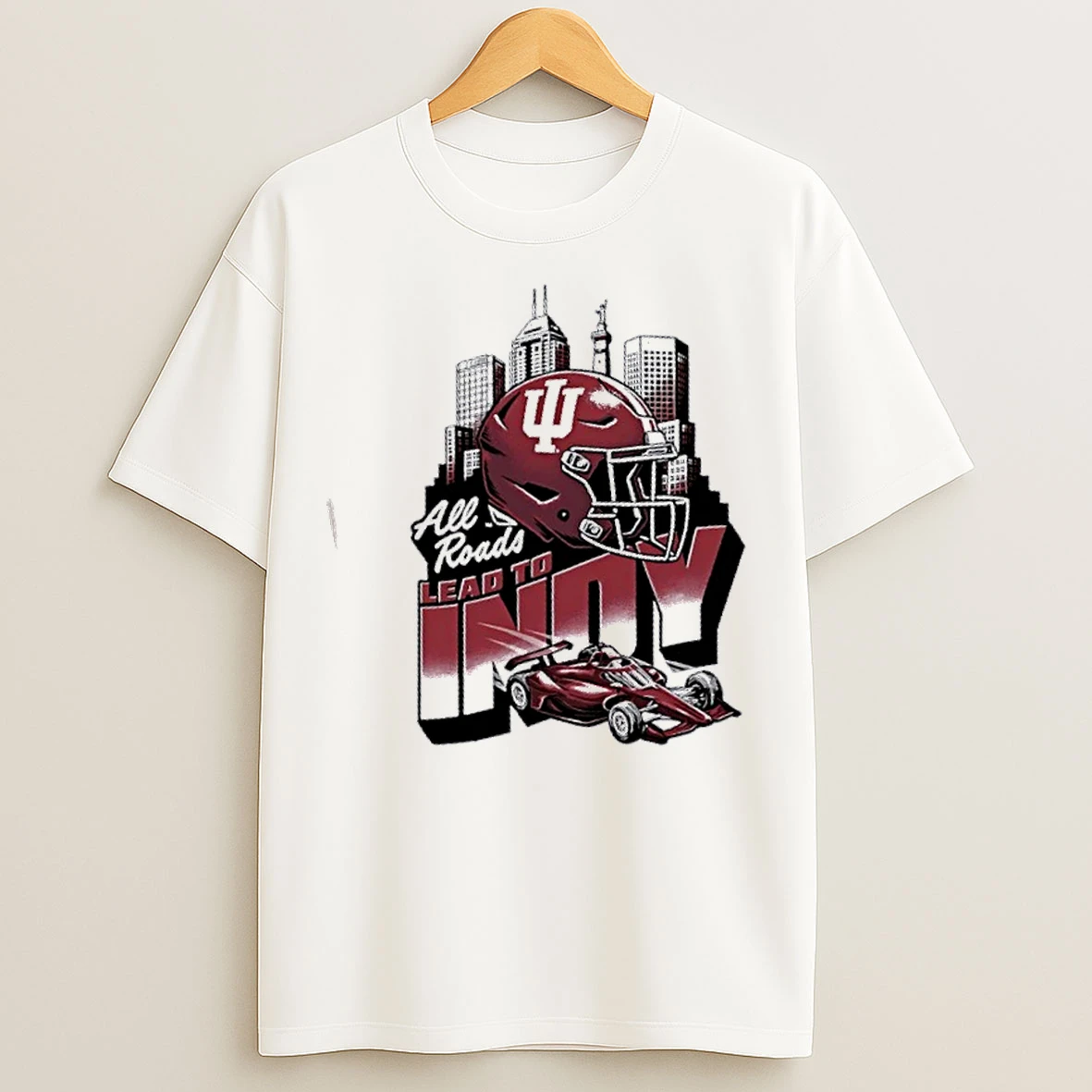 Classic Indiana Hoosiers All Roads Lead To Indy Big 10 Championships 2025 T Shirts