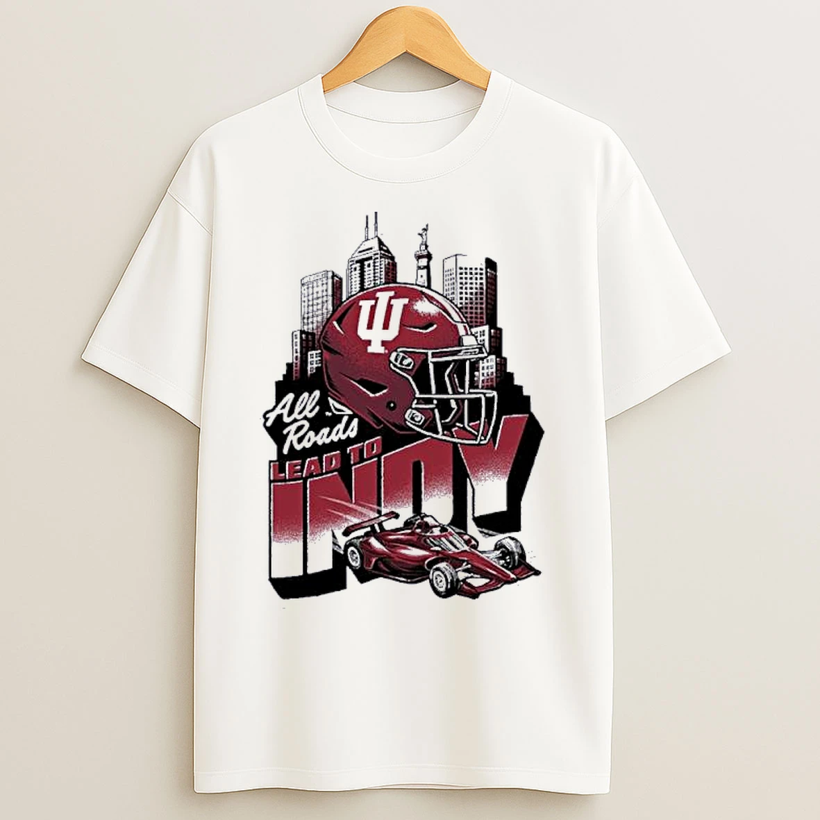 Classic Indiana Hoosiers All Roads Lead To Indy Big 10 Championships T Shirts