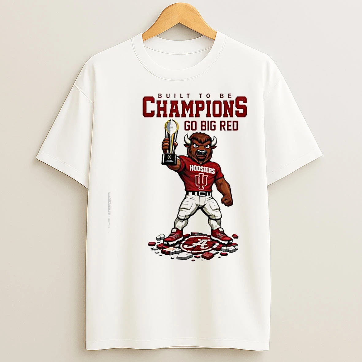 Classic Indiana Hoosiers Built To Be Champions 2025 Go Big Red T Shirts