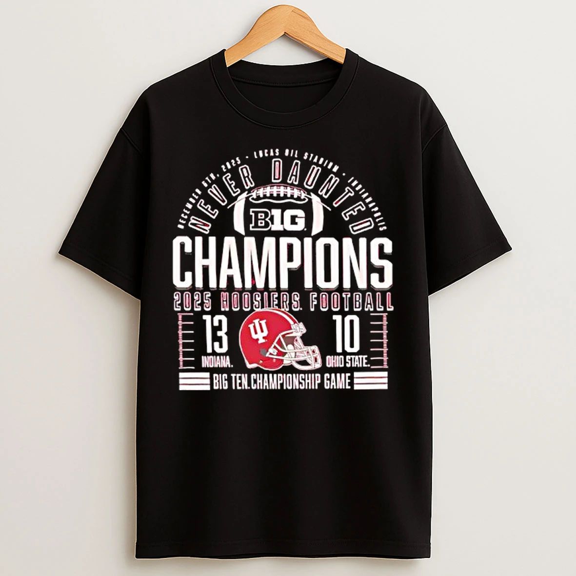 Classic Indiana Hoosiers Crimson 2025 Big Ten Football Champions T Shirts