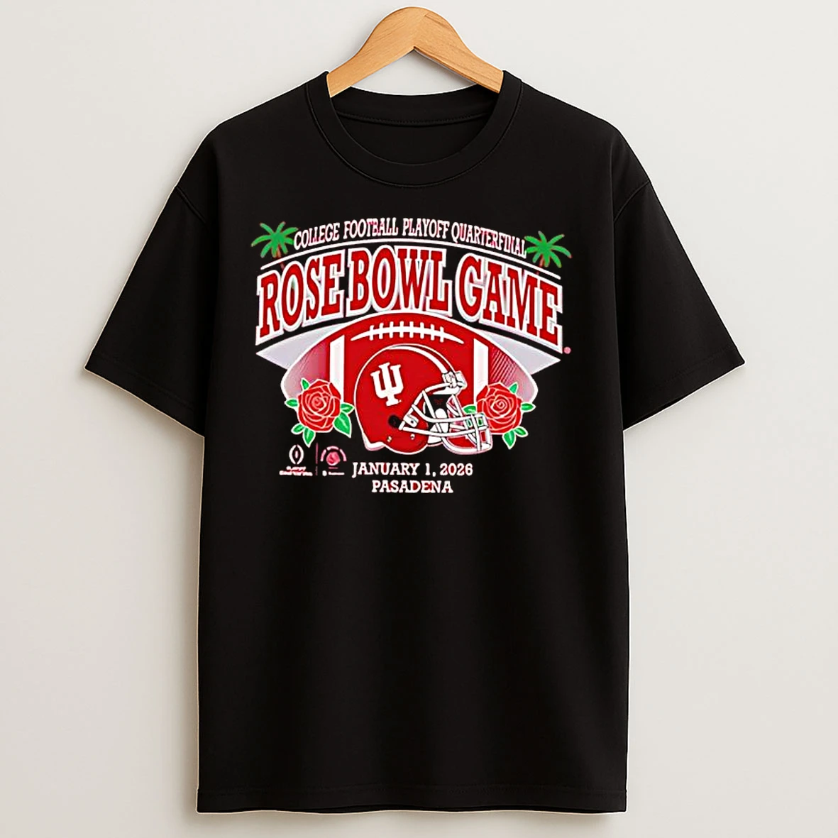 Classic Indiana Hoosiers Crimson 2026 Rose Bowl Game Champs T Shirts