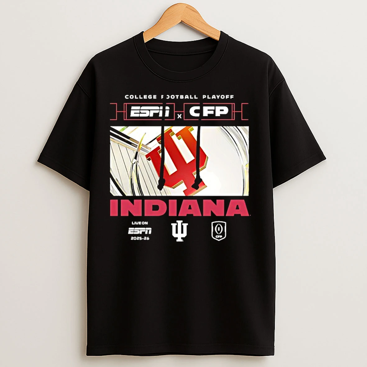 Classic Indiana Hoosiers Espn X Cfp College Football Playoff Live On Espn 2025 26 T Shirts