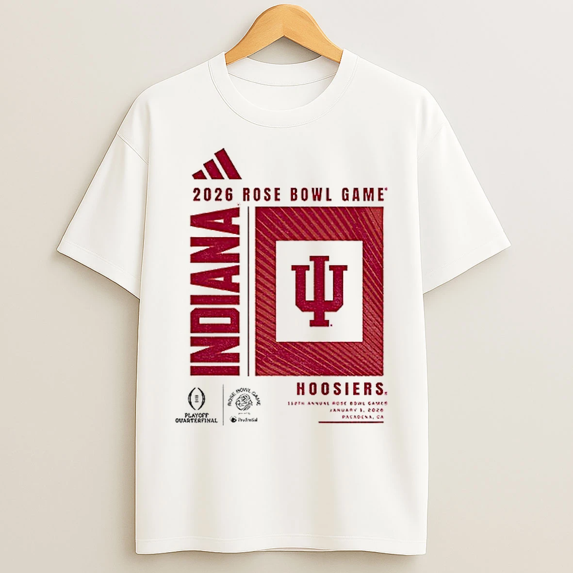 Classic Indiana Hoosiers Football Champions Indiana Rose Bowl Game Playoff Quarterfinal 2026 T Shirts