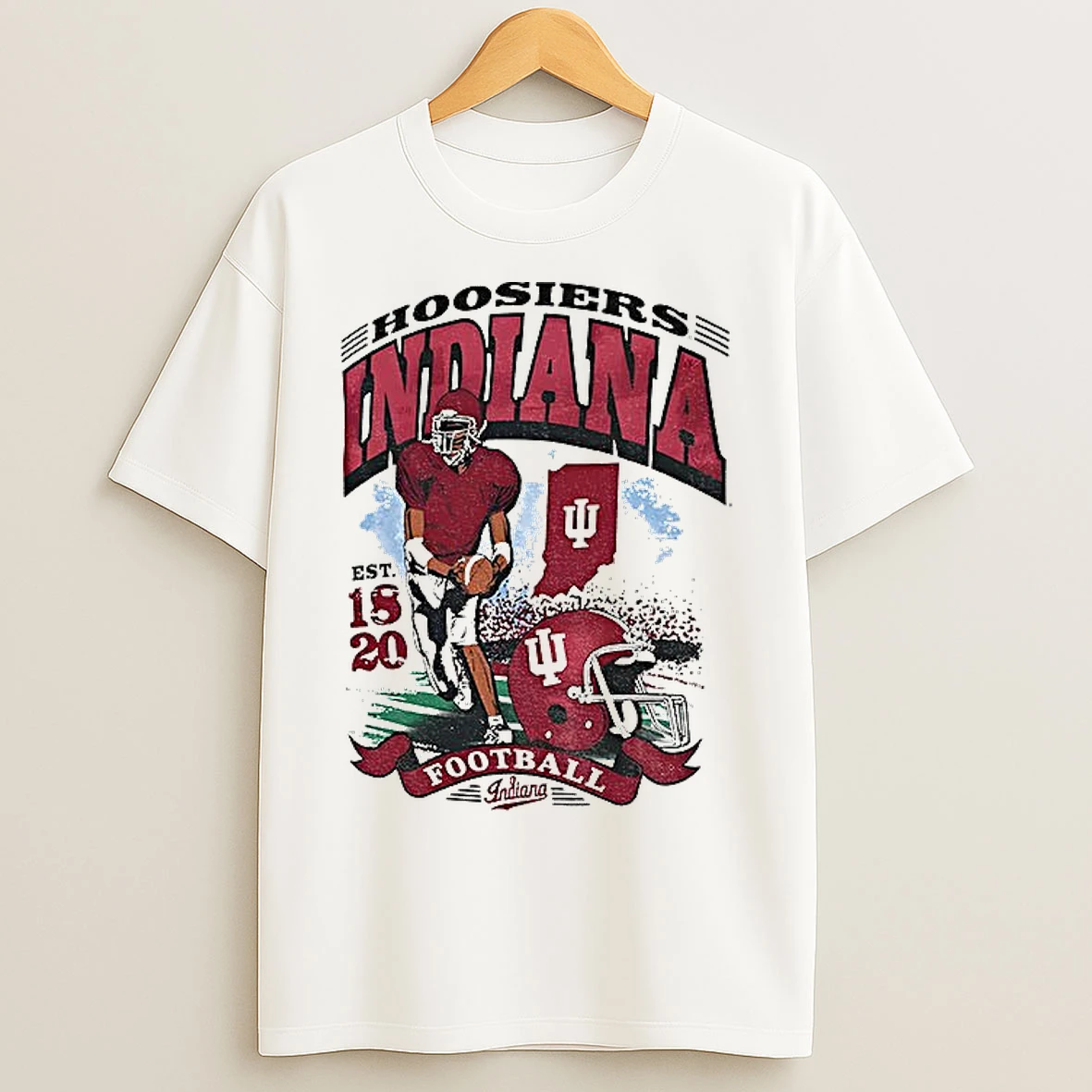 Classic Indiana Hoosiers Football Champions Playoff Quarterfinal Est 1820 Vintage T Shirts