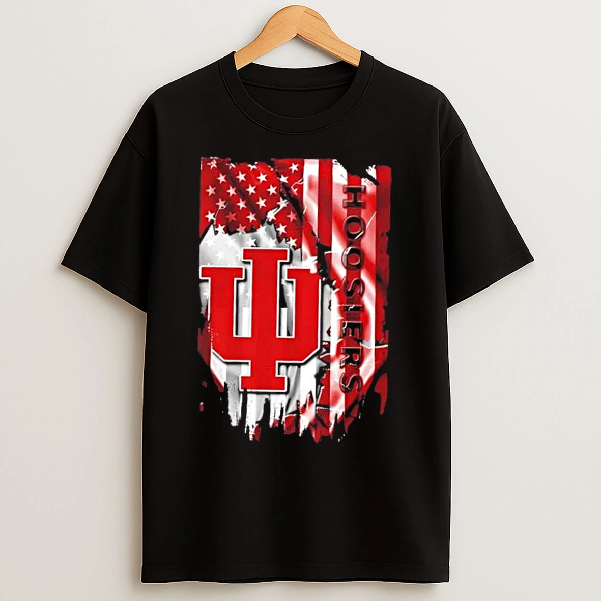 Classic Indiana Hoosiers Football X American Flag T Shirts