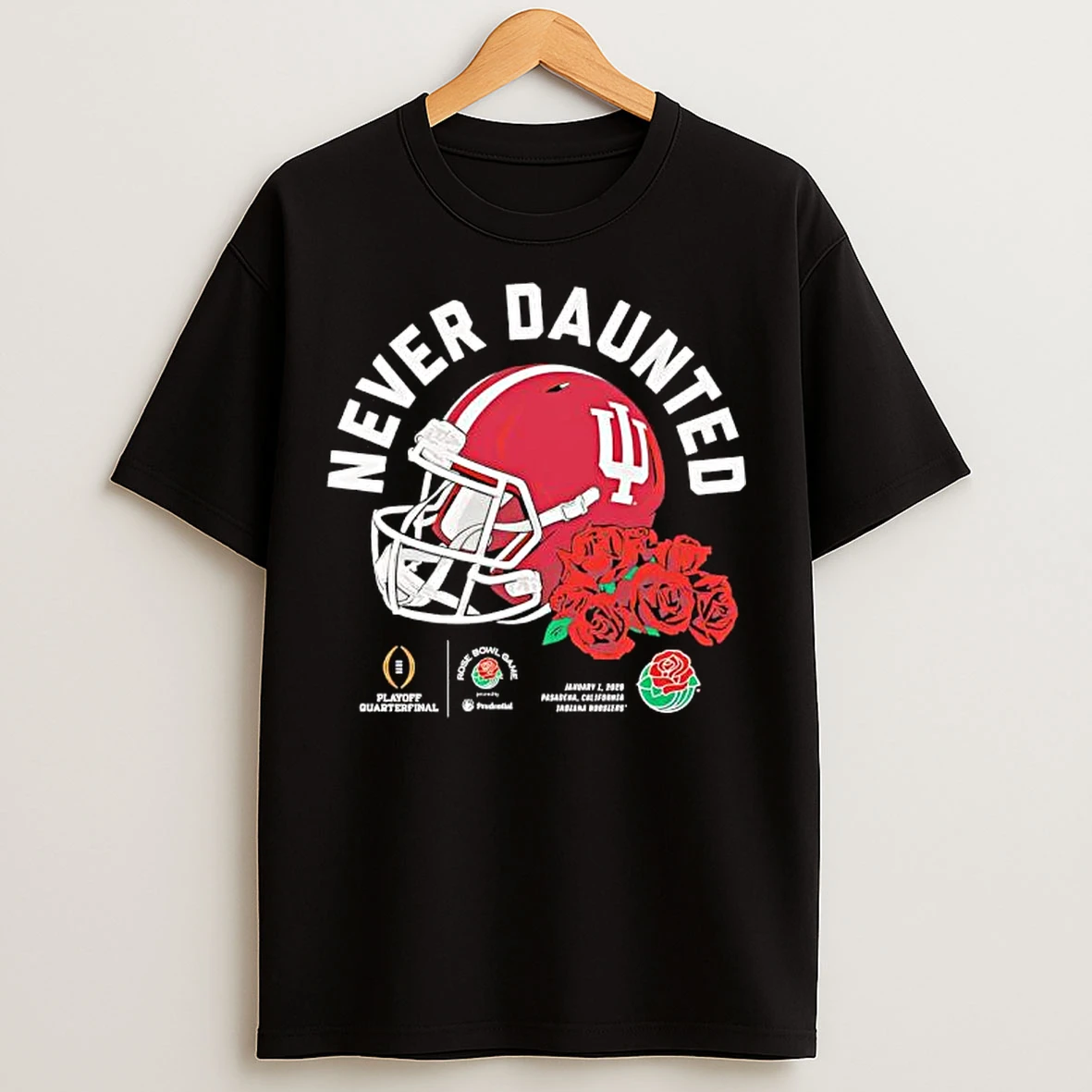 Classic Indiana Hoosiers Never Daunted 2026 Rose Bowl Game T Shirts
