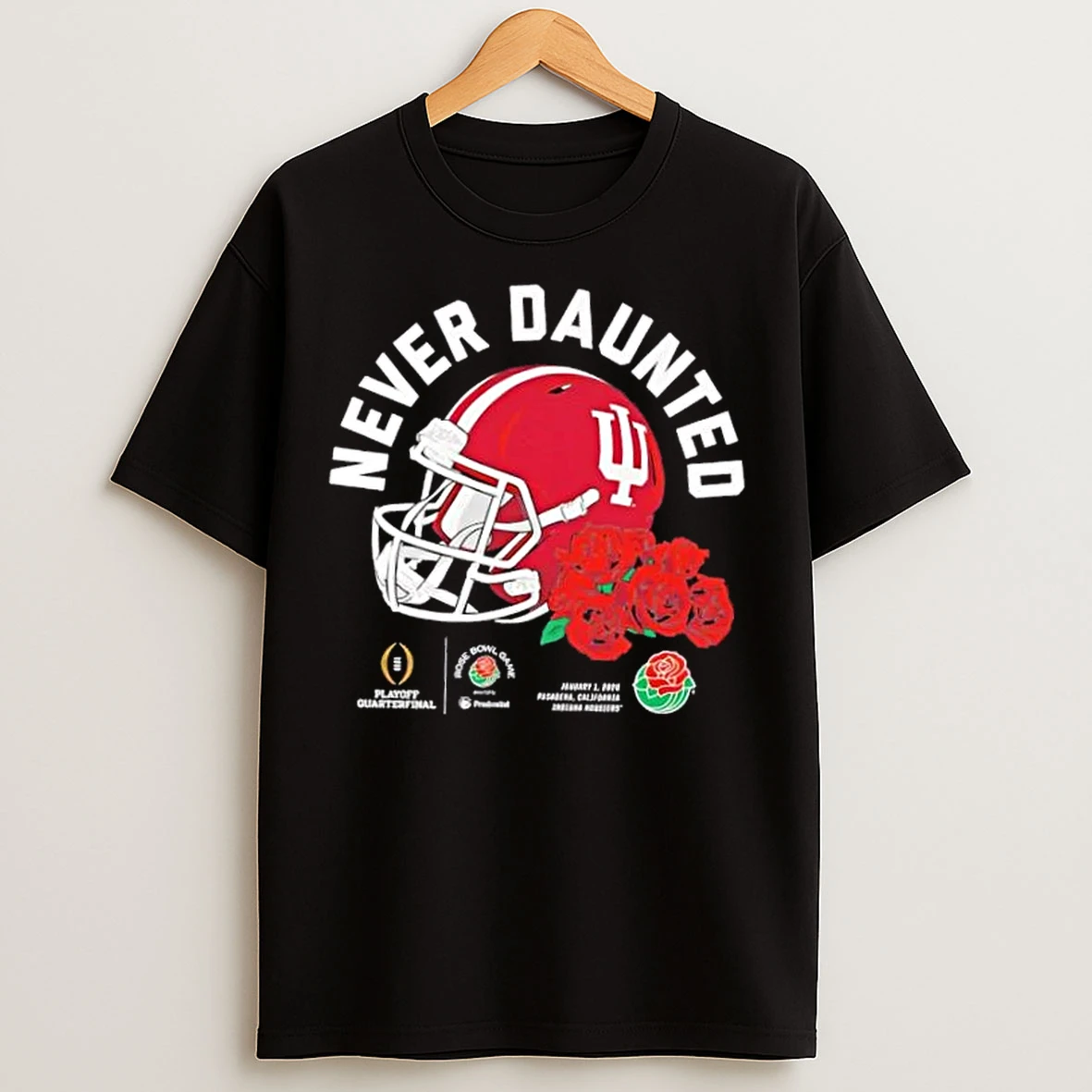 Classic Indiana Hoosiers Never Daunted 2026 Rose Bowl T Shirts