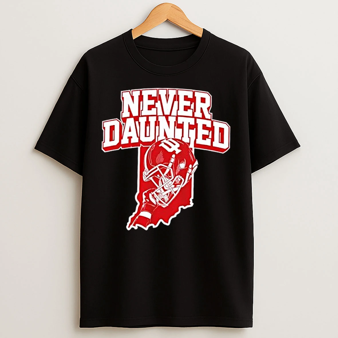 Classic Indiana Hoosiers Never Daunted Football Helmet T Shirts