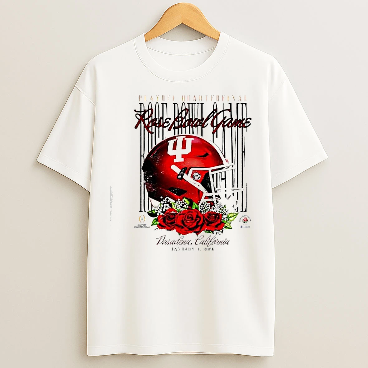 Classic Indiana Hoosiers Something Inked 2026 Rose Bowl Vintage Helmet Graphic T Shirts