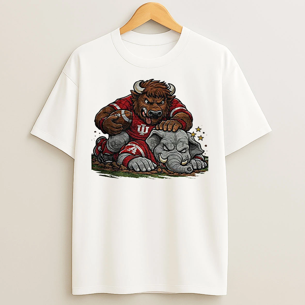 Classic Indiana Hoosiers Beat Alabama Crimson Tide Playoffs Retro Rivalries Football Artwork T Shirts