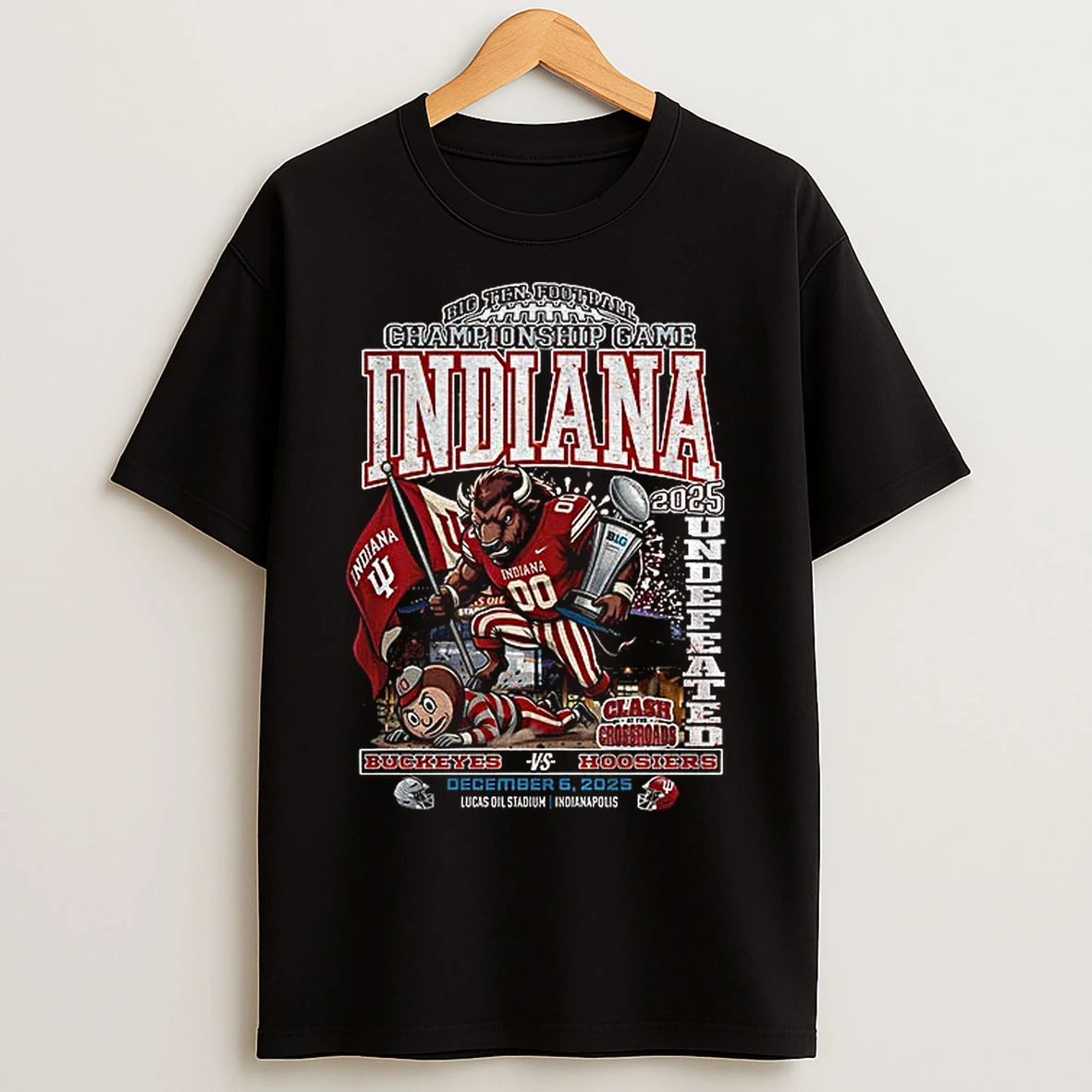 Classic Indiana Hoosiers Beat Ohio State Buckeyes Big Championship Game Undefeated 2025 T Shirts