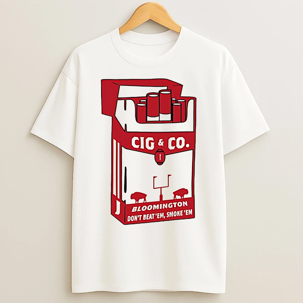 Classic Indiana Hoosiers Cig And Co Bloomington Dont Beat Em Smoke Em T Shirts