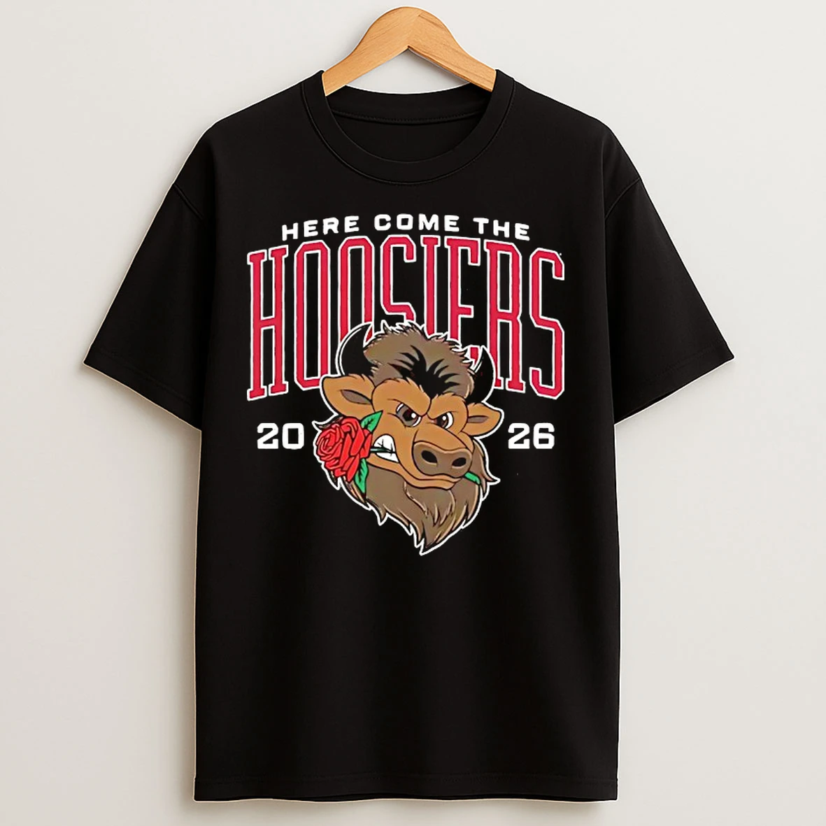 Classic Indiana Hoosiers Here Come The Hoosiers Rose Bowl Bison 2026 T Shirts