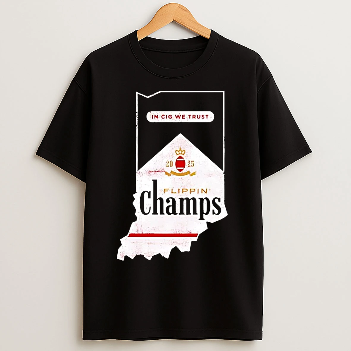 Classic Indiana Hoosiers In Cig We Trust Flippin Champs T Shirts
