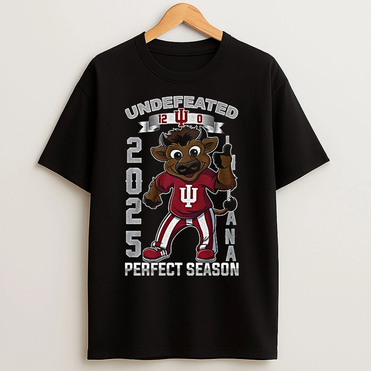 Classic Indiana Hoosiers Mascot Undefeated Perfect Season 2025 T Shirts