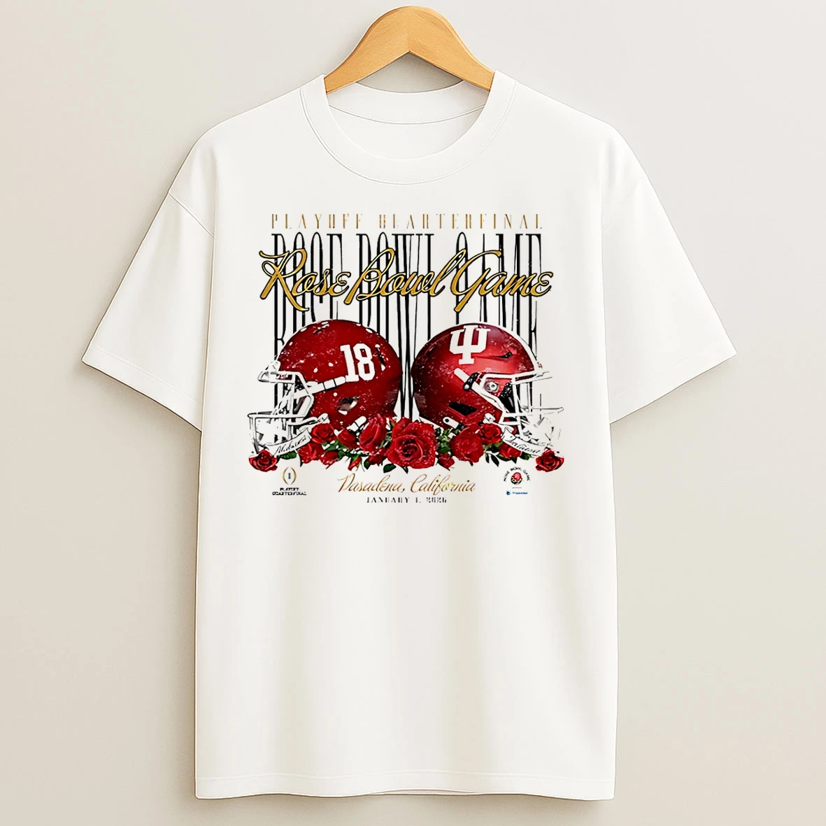 Classic Indiana Hoosiers Vs Alabama Cfp 2026 Rose Bowl Game T Shirts