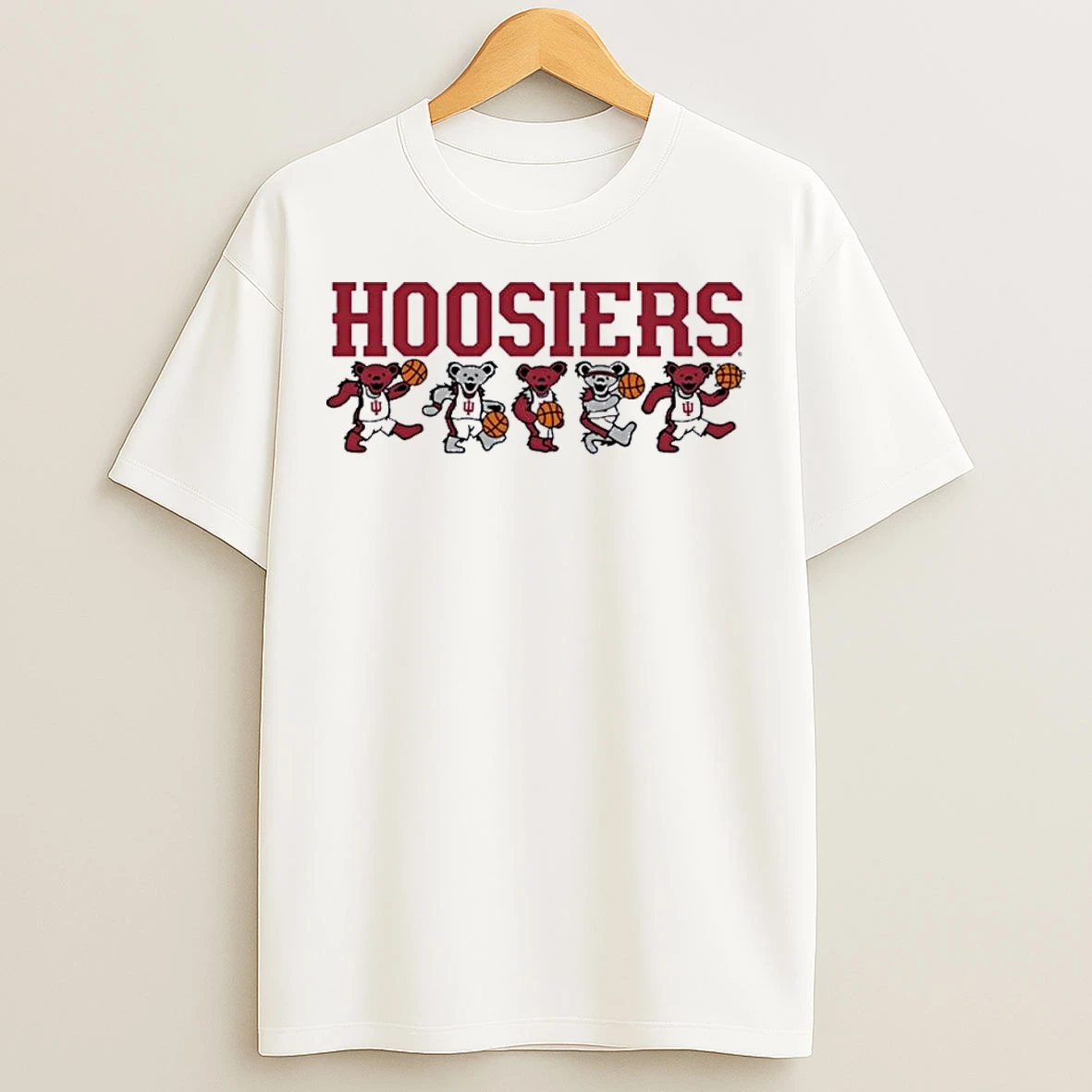 Classic Indiana Hoosiers X Grateful Dead Basketball Bears T Shirts