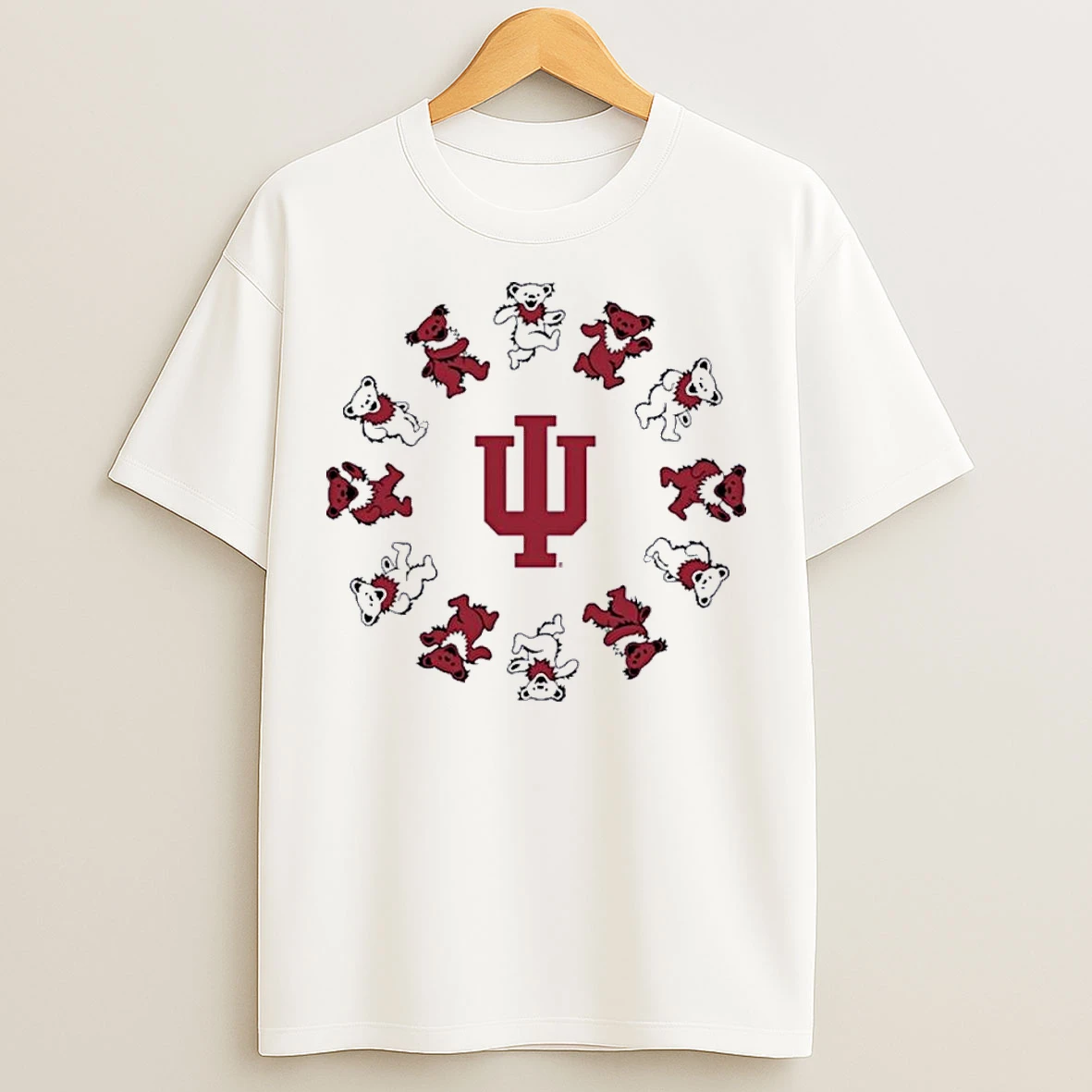 Classic Indiana Hoosiers X Grateful Dead Circle Bears T Shirts