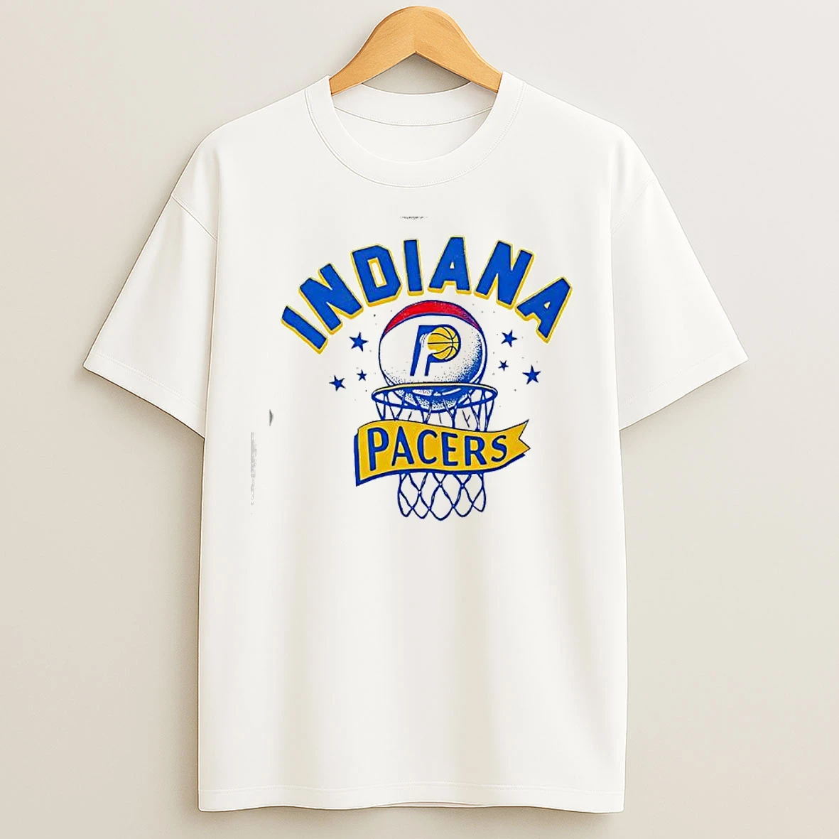 Classic Indiana Pacers Basketball Team Vintage Logo T Shirts