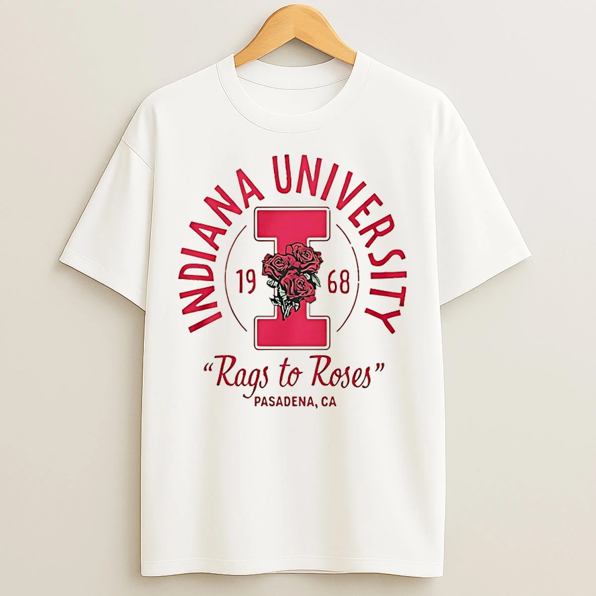 Classic Indiana University 1968 Rags To Roses Pasadena Ca 1968 T Shirts