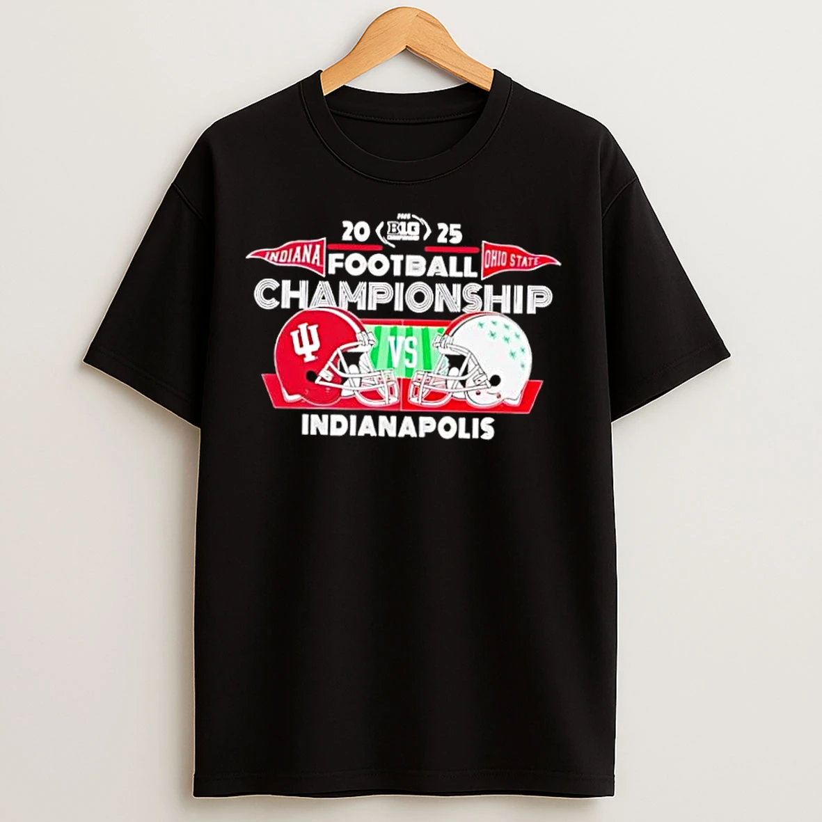 Classic Indiana Hoosiers Vs Ohio State Buckeyes 2025 Big Ten Football Championship Headtohead T Shirts