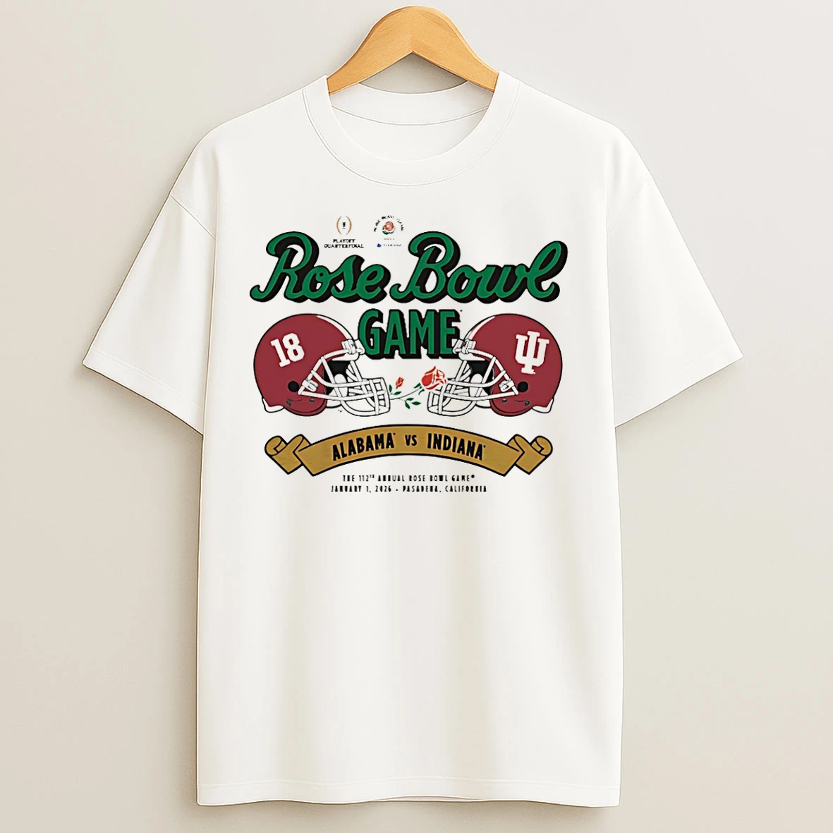 Classic Indiana Vs Alabama 2026 Rose Bowl Head To Head T Shirts