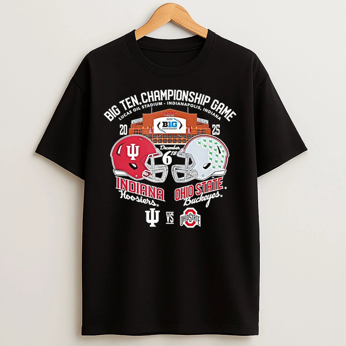 Classic Indiana Vs Ohio State Big Ten Championship 2025 Football T Shirts