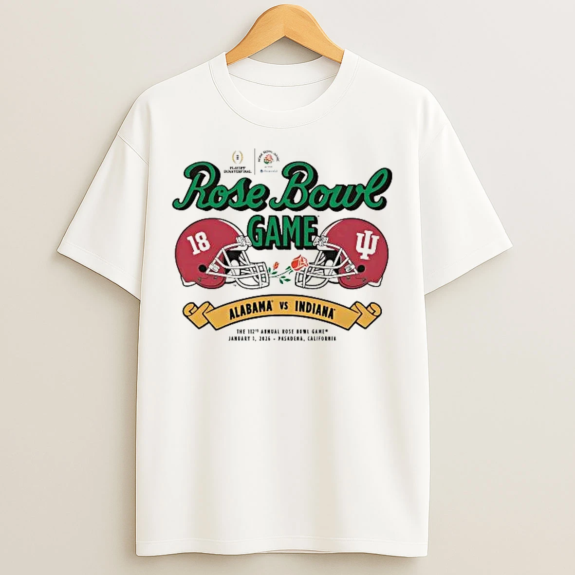Classic Indiana Vs Alabama 2026 Rose Bowl Helmet T Shirts
