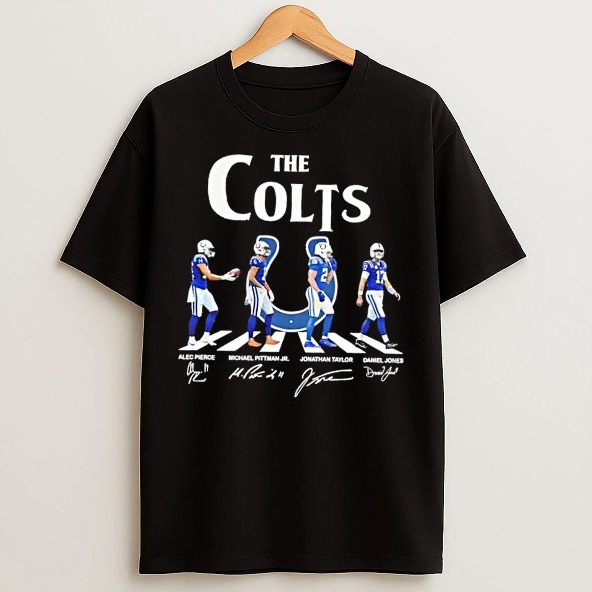 Classic Indianapolis Colts Daniel Jones Jonathan Taylor Michael Pittman Jr Alec Pierce Abbey Road Signatures T Shirts