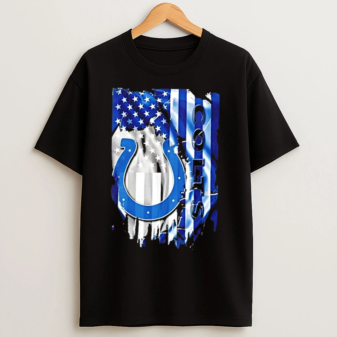 Classic Indianapolis Colts Football X American Flag T Shirts