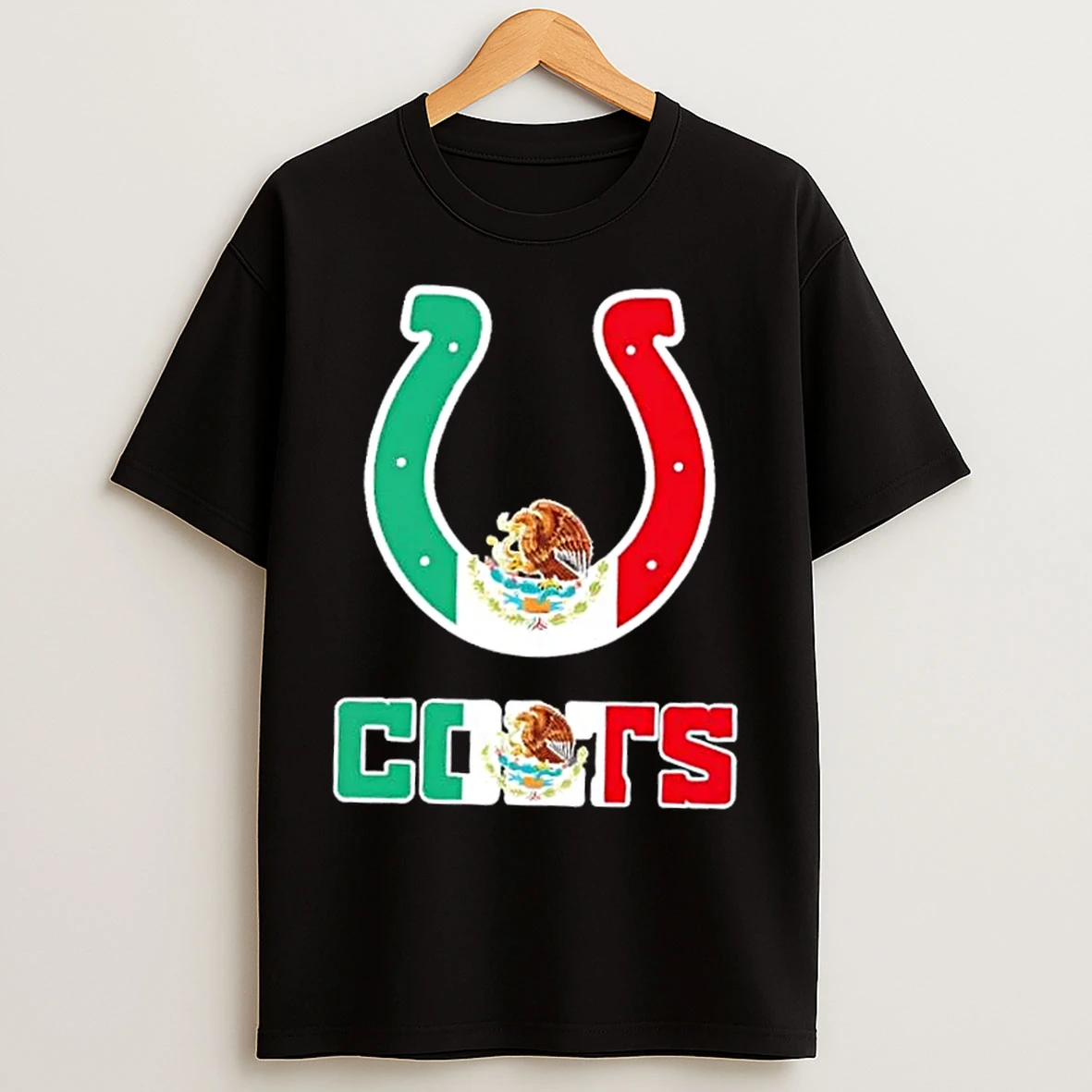 Classic Indianapolis Colts Football X Mexican Flag Logo T Shirts