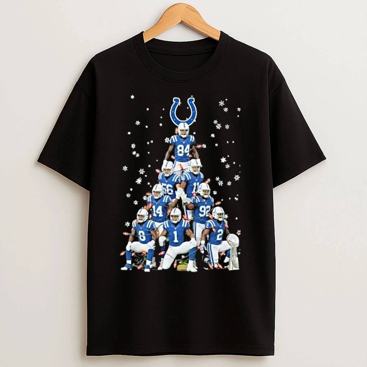 Classic Indianapolis Colts Team Christmas Tree T Shirts
