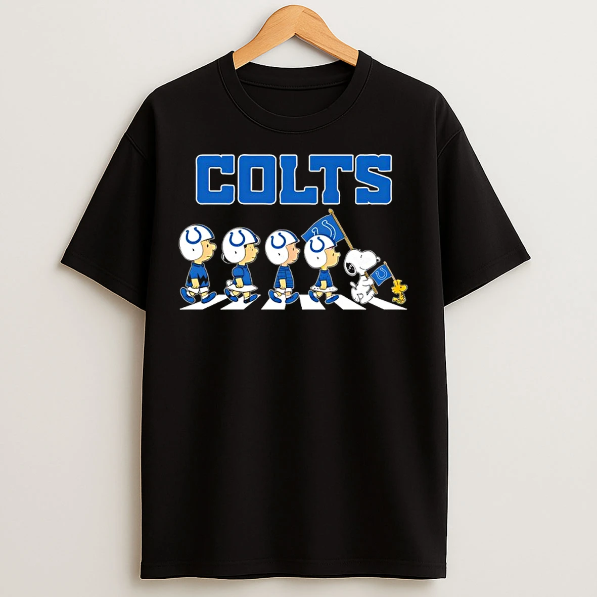 Classic Indianapolis Colts X Peanuts Snoopy Abbey Road T Shirts
