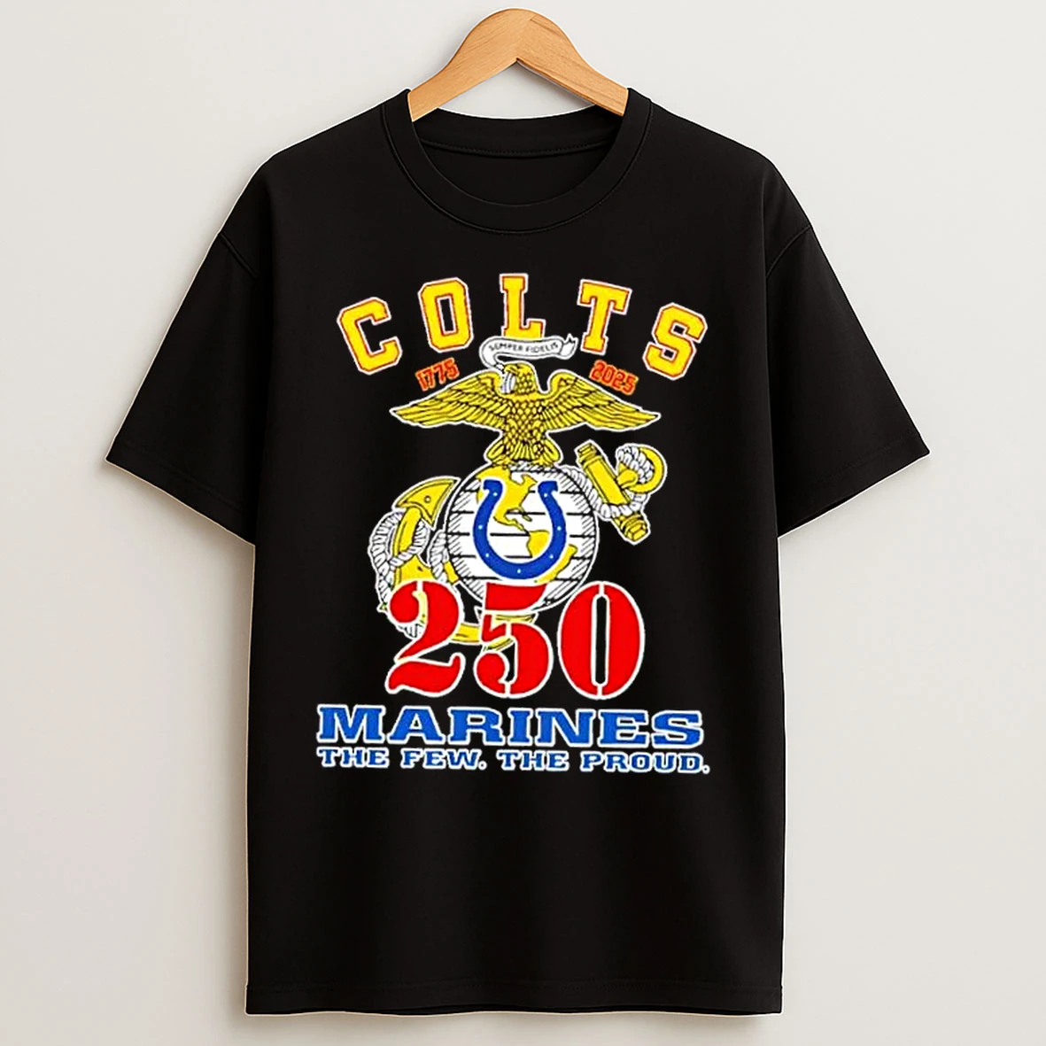 Classic Indianapolis Colts X U S M C 250th Birthday Celebration T Shirts