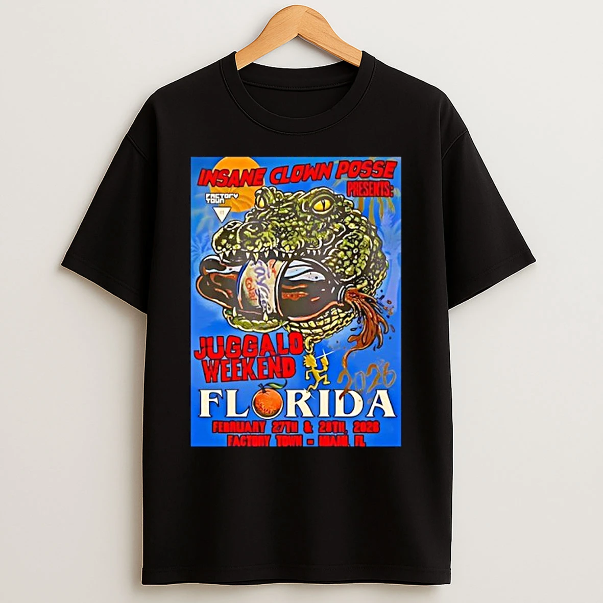 Classic Insane Clown Posse Miami Fl February 27 28 2026 Concert T Shirts