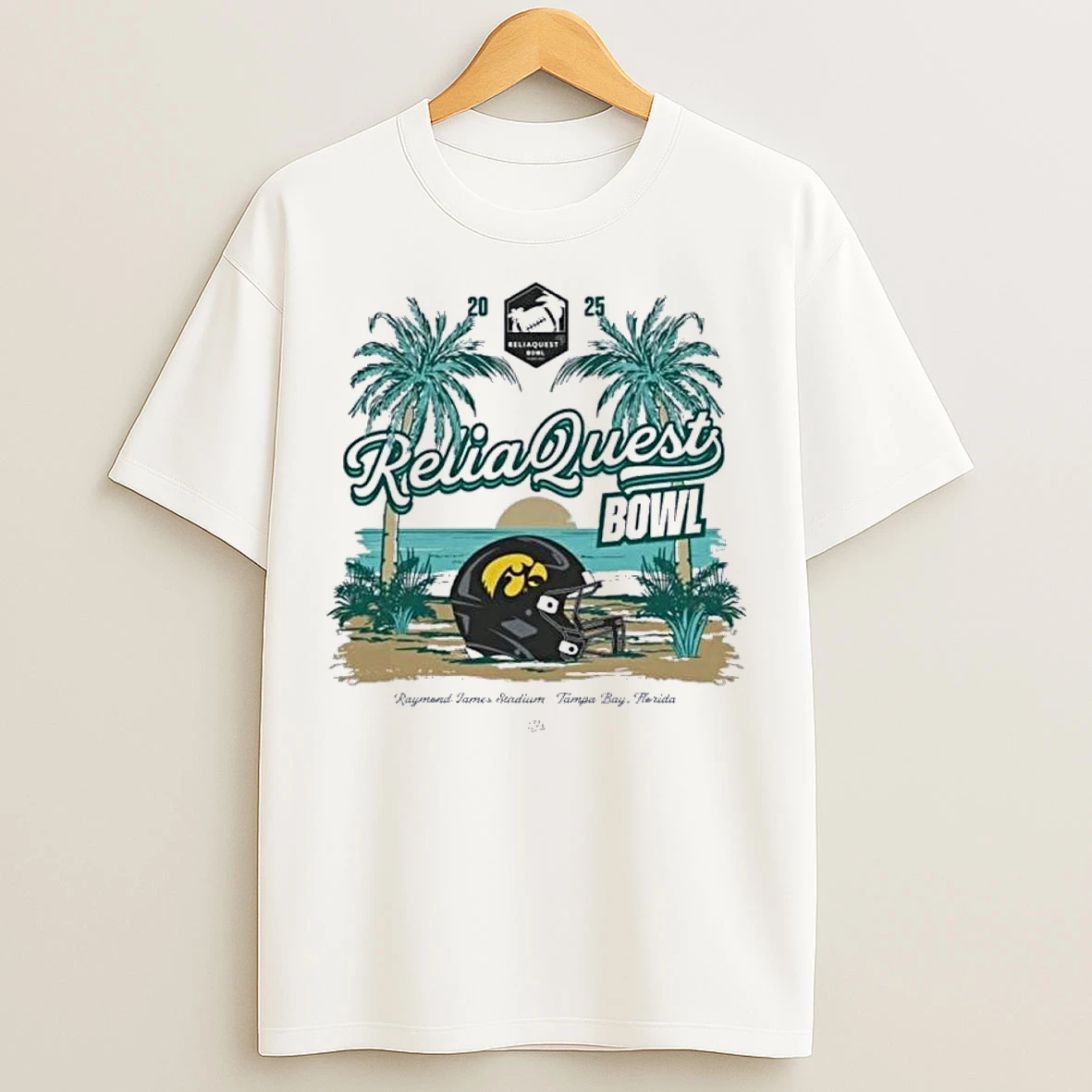 Classic Iowa Hawkeyes 2025 Reliaquest Bowl Beach Helmet T Shirts