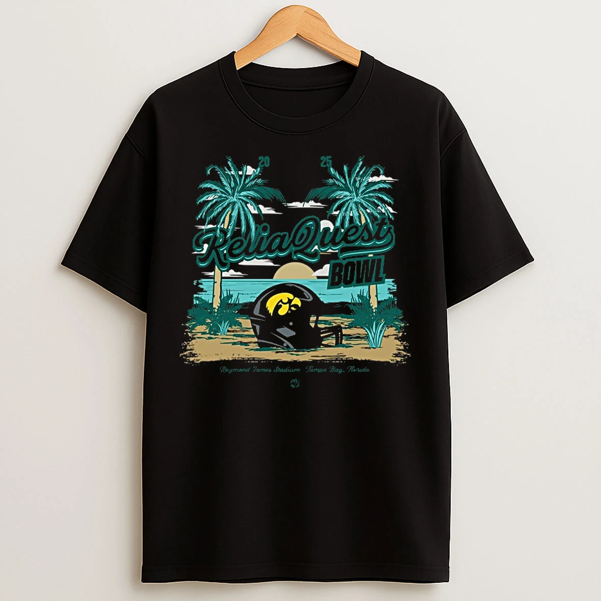 Classic Iowa Hawkeyes 2025 Reliaquest Bowl Helmet T Shirts