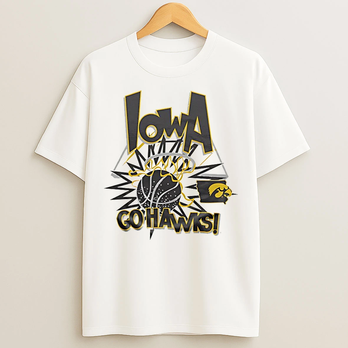 Classic Iowa Hawkeyes Iowa Go Hawks T Shirts