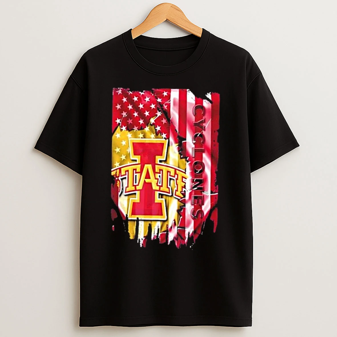 Classic Iowa State Cyclones Football X American Flag T Shirts