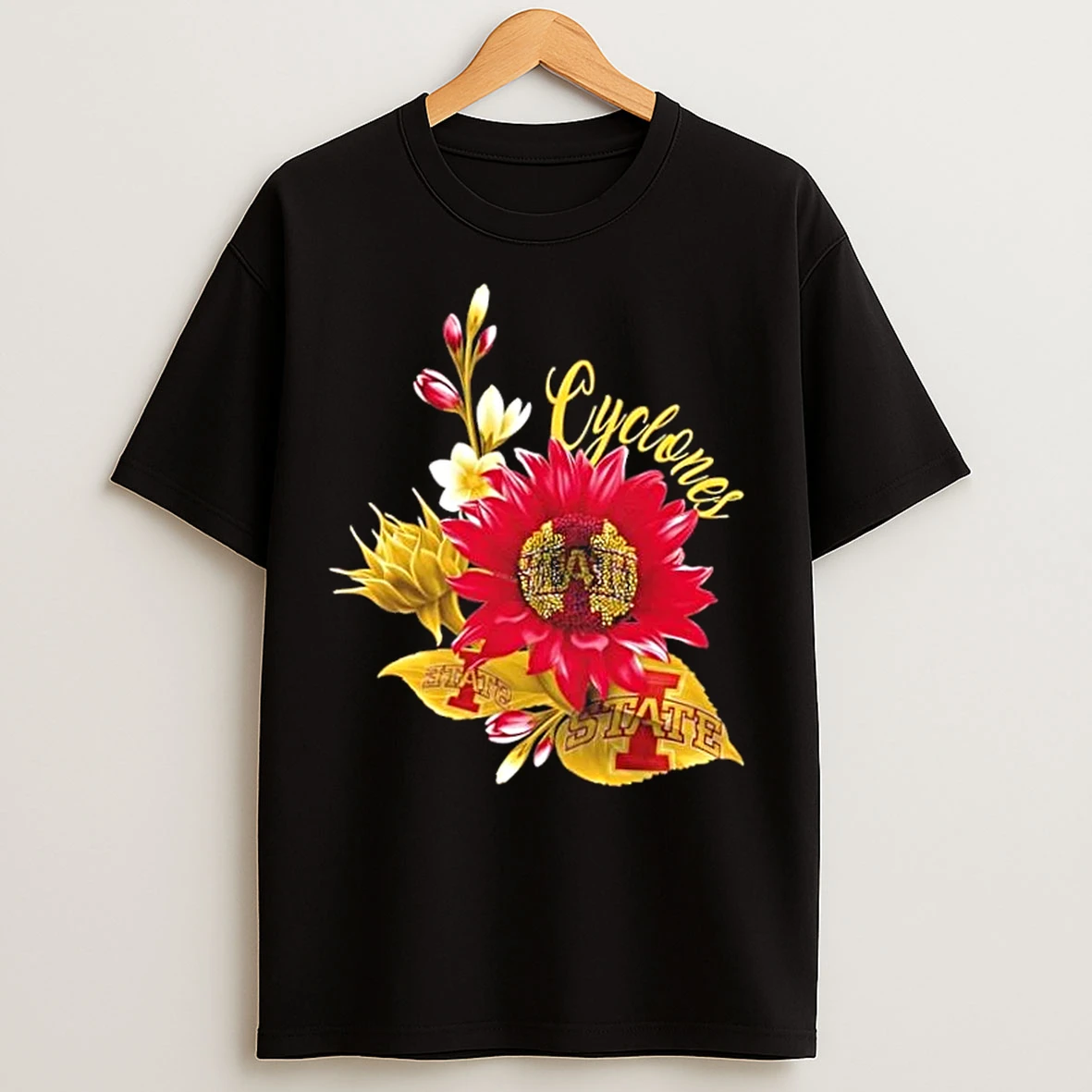 Classic Iowa State Cyclones Football X Sunflower Floral T Shirts