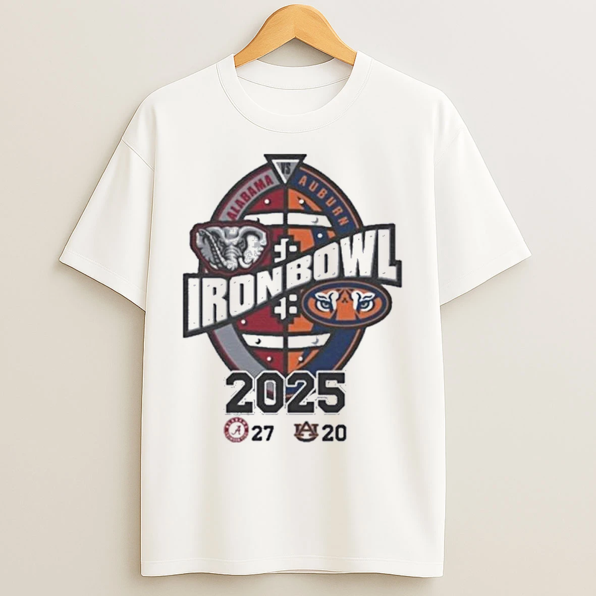 Classic Iron Bowl Alabama Vs Auburn 2025 Score 27 20 T Shirts
