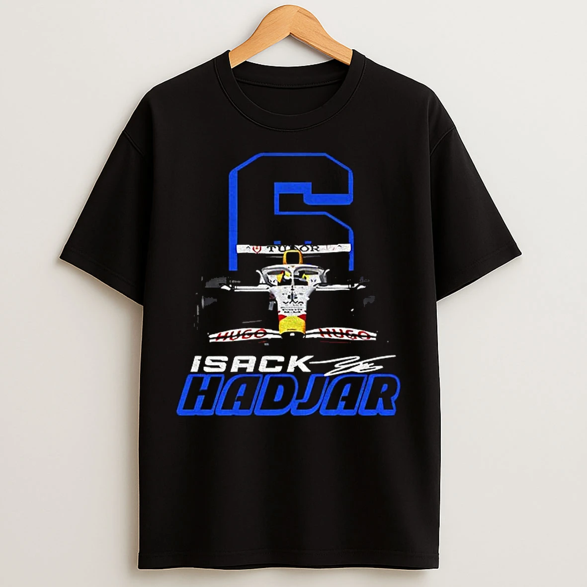 Classic Isack Hadjar Formula One Redbull Racing Signature T Shirts