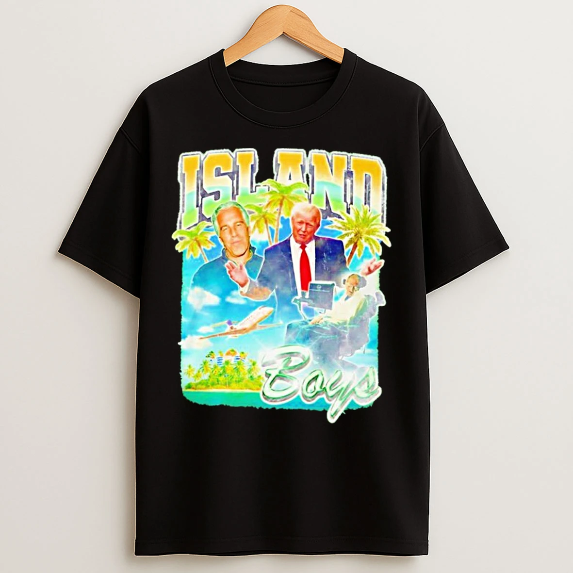 Classic Island Boys Jeffrey Epstein Donald Trump And Stephen Hawking Retro T Shirts