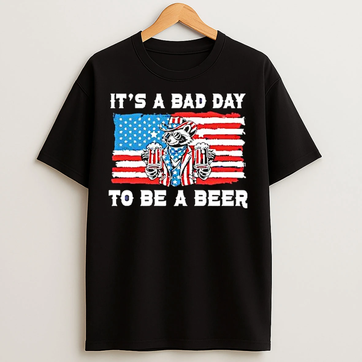 Classic Its A Bad Day To Be A Beer Raccoon Cowboy T Shirts