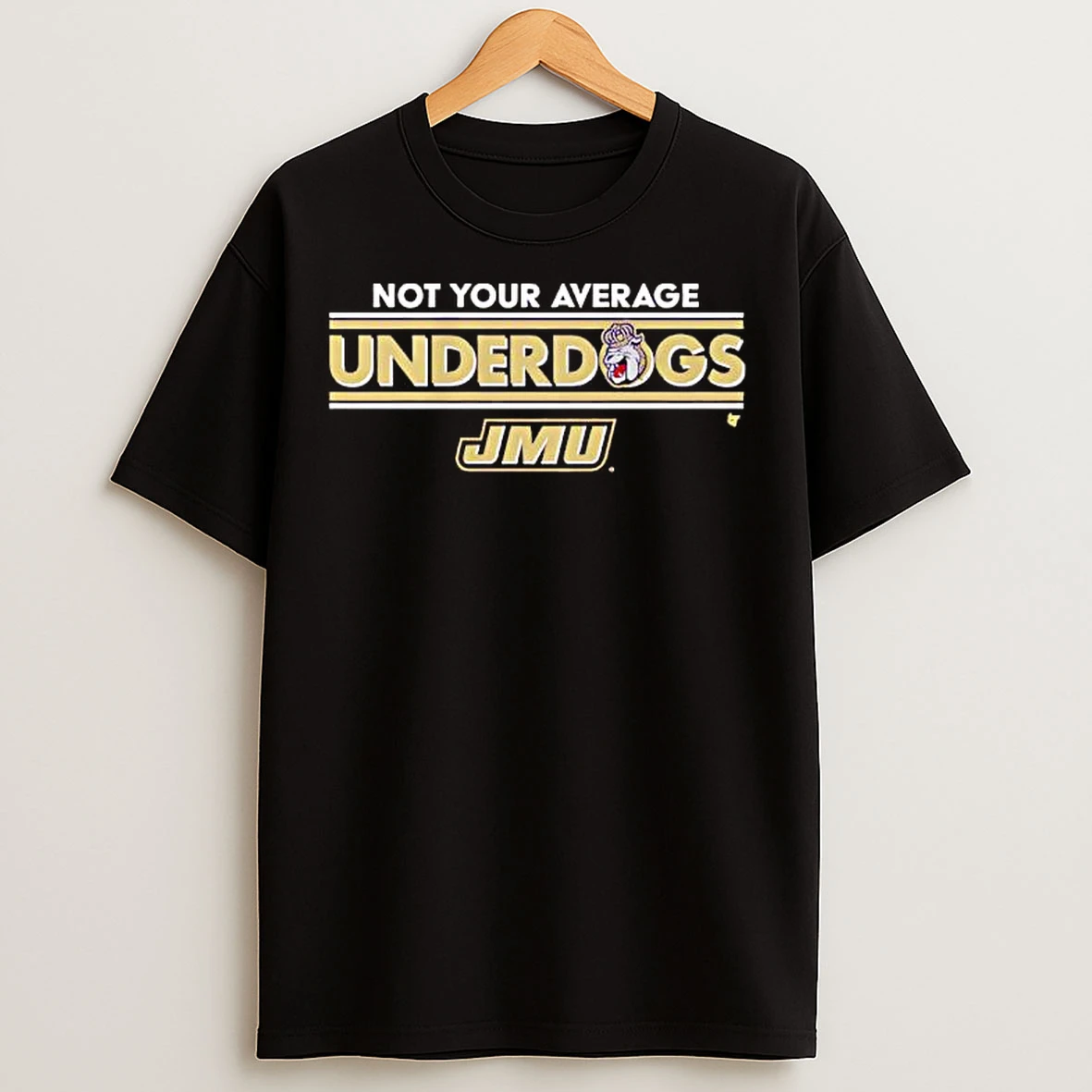 Classic Jmu Dukes Not Your Average Underdogs Logo T Shirts