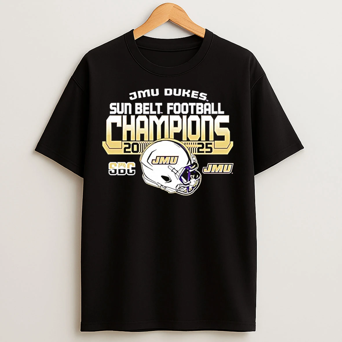 Classic Jmu Dukes Sun Belt Football Champions 2025 T Shirts