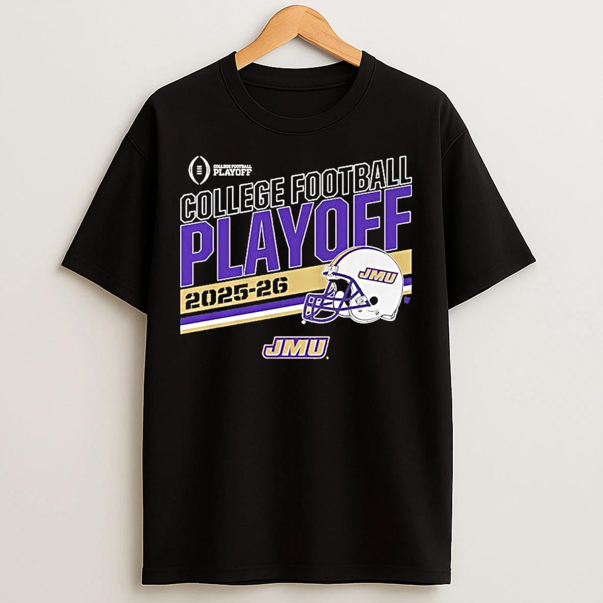 Classic Jmu Football 2025 Cfp Stripe T Shirts