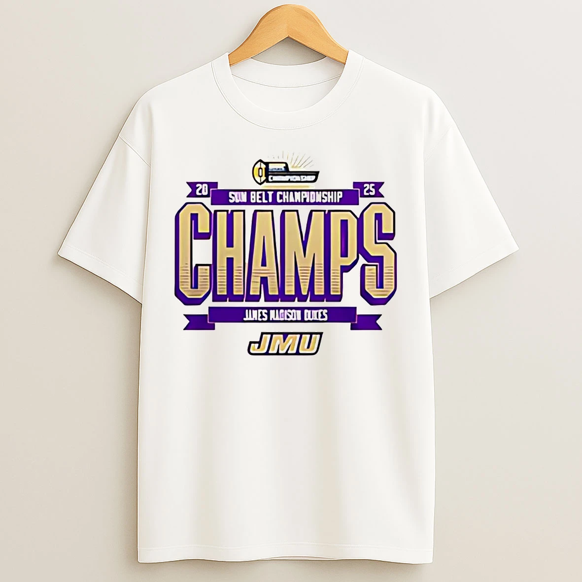 Classic Jmu Football 2025 Sun Belt Championship T Shirts