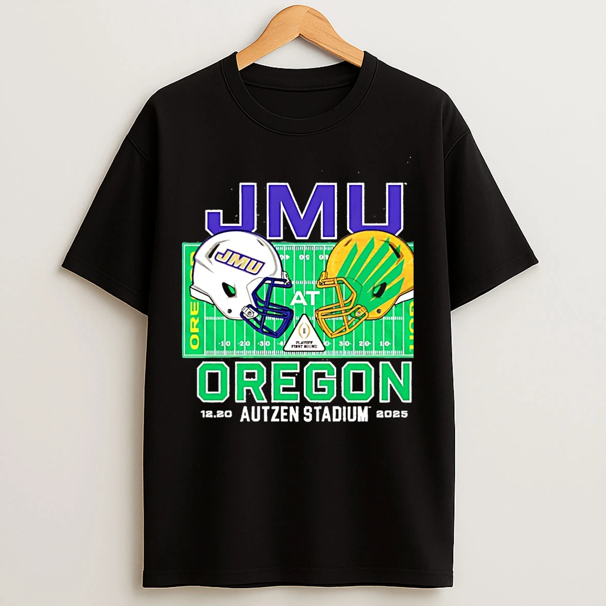 Classic Jmu Vs Oregon 2025 College Football Playoff Head To Head Christmas T Shirts