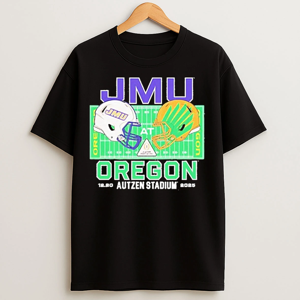 Classic Jmu Vs Oregon 2025 College Football Playoff Matchup Autzen Stadium T Shirts